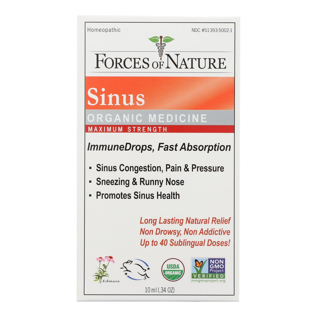 Forces Of Nature - Sinus Drp Max Immune - 1 Each - 10 Ml - Maras Green